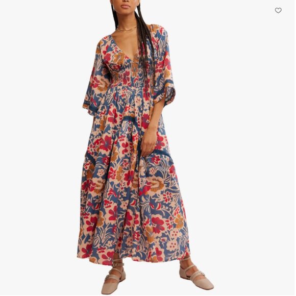 Free People Dixie Maxi Dress Floral Print - Picture 1 of 6
